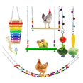 thumbnail image 1 of Parrot Natural Wooden Chew Toys Chicken Swing Ladder Vegetable Fruit Hanging Feeder Toys With Metal Hooks He Qiyong unisex, 1 of 2