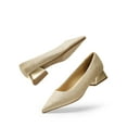 thumbnail image 2 of DREAM PAIRS Women's Chunky Heels Closed Toe Low Block Work Shoes Pointed Toe Dress Comfortable Wedding Pumps, 2 of 7