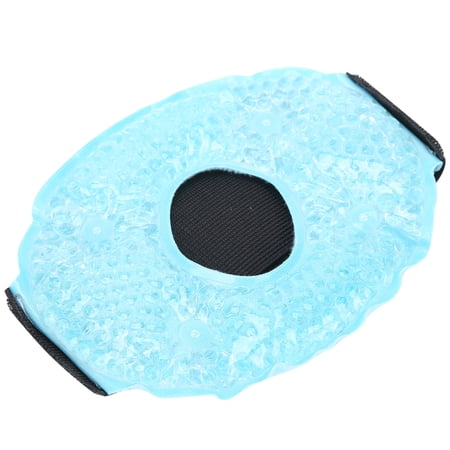 Suodoka Reusable Knee Ice Pack Wrap Gel Bead Cold Compress Therapy & Hot Wrap for Pain Relief, Blue, 19.7 x 5.5 inches / 50 x 14 cm