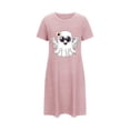 thumbnail image 5 of MuZeFu Womens Nightgowns Sleepwear Soft Pajama Dress Nightshirts Women's Oversized Short Nightgown Fashion Chest Print Short Sleeve Nightdress, 5 of 5
