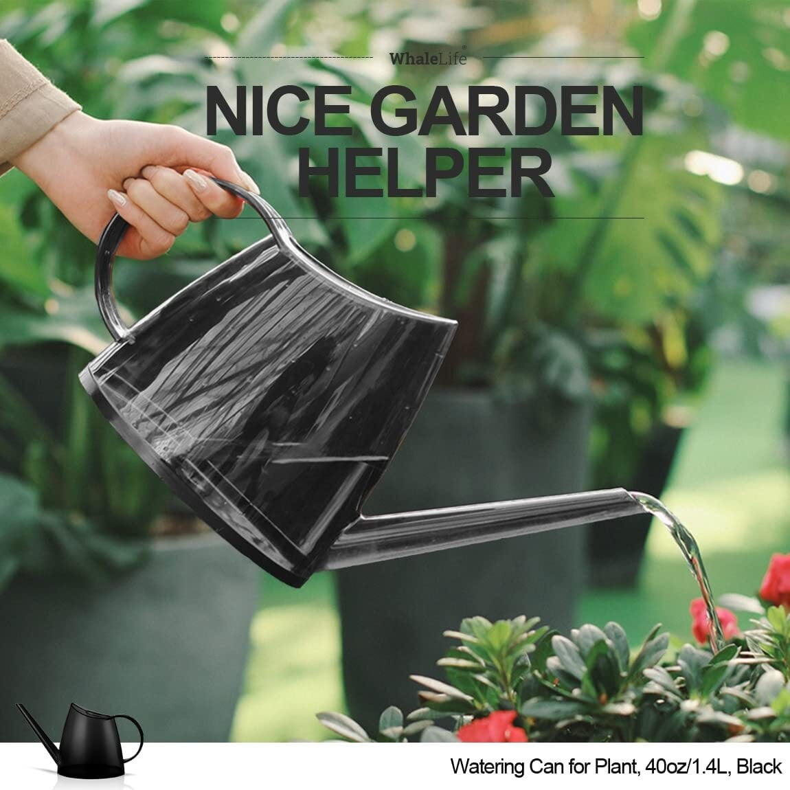 Indoor Watering Can for House Bonsai Plants (1.4L, Green)