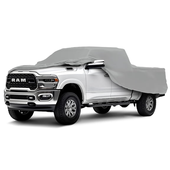 Weatherproof Truck Cover Compatible with 2022-2022 Dodge Ram 2500 Mega Cab6.3 Ft Bed & Camper Shell - 5L Outdoor & Indoor - Protect from Rain, Snow, Hail, Sun - Theft Cable Lock, Bag & Wind Straps