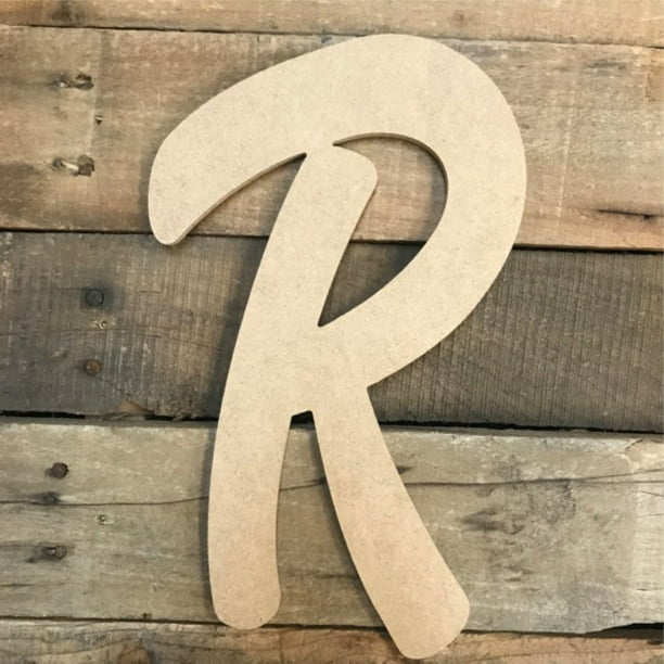 Build A Cross 12 Wood Marvelous Font R Letters Paintable Wall Art Com - Wood Letter Wall Art