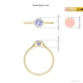 thumbnail image 4 of ANGARA Natural Classic Bezel-Set Round Tanzanite Floral Engagement Ring in 14K Yellow Gold for Women (Size-5mm) | December Birthstone, Anniversary, Jewelry Gift for Women | Natural Tanzanite Ring, 4 of 8