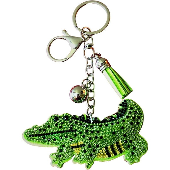 Popfizzy ALLIGATOR Bling Keychain, Purse Charm, Backpack Charm, Crystal Bag Charms