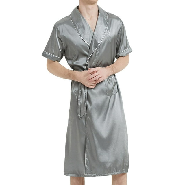 Birdeem Robes pour Hommes Mode Décontractée Manches Courtes Col Rabattu Bretelles Poches Bobes