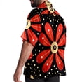 thumbnail image 3 of Seven Starred Ladybird Men's Casual Button Down Short Sleeve Printed Summer Beach Shirts, 3 of 6