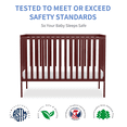 thumbnail image 6 of Goldzone 5-in-1 Convertible Crib, Non-Toxic Finishes, Cherry, 6 of 10