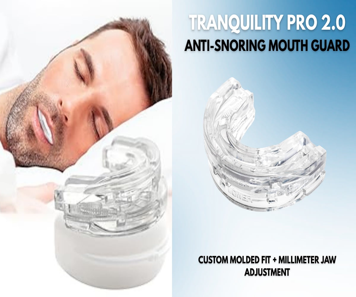 AWT Anti-Snoring Mouth Guard - Adjustable Mouthpiece - Night Time Mouthguard Stop Snore