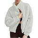 thumbnail image 3 of Sudaderas bonitas,Chaqueta de terciopelo con capucha de doble cara para mujer, forro polar, cremallera frontal completa, cuello alto, manga larga, bolsillos, ropa deportiva informal, sopatenor, 3 of 9