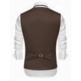 thumbnail image 2 of COOFANDY Black Vests Men Slim Fit Waistcoat Vest Notch Lapel Dressy Suit Vests, 2 of 6