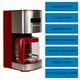thumbnail image 4 of Kenmore Cafetera Programable de 12 Tazas, Cafetera Roja y de Acero Inoxidable con Pantalla Digital, Temporizador, Control de Aroma, Filtro de Agua con Carbón, Preparación Regular/negrita, 4 of 5