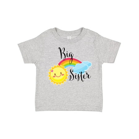 

Inktastic Big Sister- Sun and Rainbow Gift Toddler Toddler Girl T-Shirt