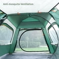 thumbnail image 3 of 4 Person Instant Camping Tent, Automatic Easy Pop up Tents for Camping/Outdoor/Beach/Hiking/Traveling, Beige & Green, 3 of 9