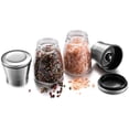 thumbnail image 4 of 2 Pieces Stainless Steel Pepper Mill, Manual Pepper Mill, Adjustable Roughness Grinder, Brushed Stainless Steel And Glass Body, Spice Bottles Kitchen Supplies, 4 of 7