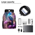 thumbnail image 6 of Fotbe Beautiful Flower Blue Bird Travel Laptop Backpack, Business Slim Sturdy Laptops Backpack, Water Resistant College School Computer Bag Gift for Men & Women Fits 15.6 Inch Notebook, 6 of 8