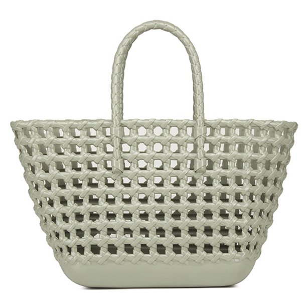 Bolso de mano a la moda para mujer gran capacidad Color sólido hueco para acampar al aire libre