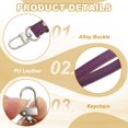 thumbnail image 3 of Uxcell Leather Purse Handle Strap Replacement DIY Women Clutch Bag Handbag Purple, 3 of 7