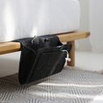 thumbnail image 2 of (Negro) bolsa de almacenamiento de fieltro para mesita de noche con bolsillos, organizador colgante para teléfono, cama, sofá, escritorio, 2 of 5