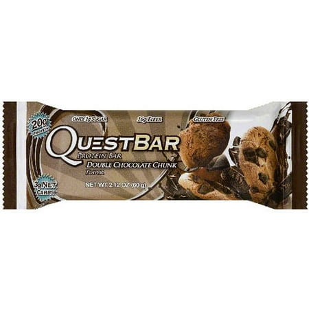Quest Bar Double Chocolate Chunk Protein Bar, 2,12 oz (paquet de 12)