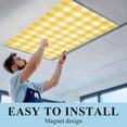 thumbnail image 6 of Yellow Fluorescent Light Covers, Country French Rustic Buffalo Plaid Modern Art Magnetic Light Covers for Ceiling Lights, Fluorescent Ceiling Shade Filters for Classroom Bedroom Office 4x2Ft x 1PCS, 6 of 8