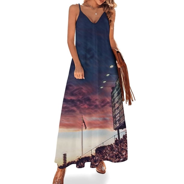 Vestido sin mangas con tablero de puntuación del Wrigley Field, vestido de noche, vestidos para el baile de graduación