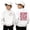 White, variant on Big Boys Long Sleeve Shirts Stylish Graphic Print Crewneck Sweatshirt Casual Athletic Pullover Tops ,Size 11-12T , Pink