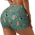 thumbnail image 1 of Balery Veterinary Clinics Pantalones cortos de entrenamiento estampados para mujer, sin costuras, ajustados, para gimnasio, yoga, correr, deportes, ejercicio activo, fitness.-Large, 1 of 8