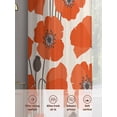 thumbnail image 6 of Orange Poppy Sheer Curtains 45 Inches Long 2 Panels Bud Cartoon Light Filtering Semi Sheer Window Curtains Drapes for Bedroom Living Room 52"x45"&nbsp;2&nbsp;&nbsp;Panels, 6 of 7