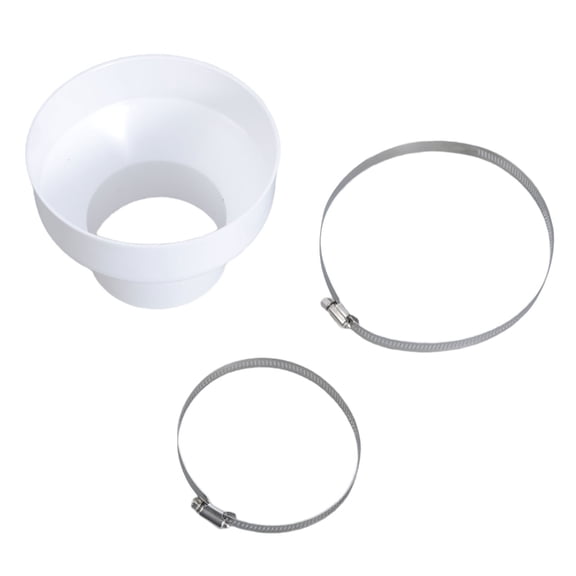 Exhaust Hose Adapters 150 to 100 mm Includes 2 Metal Clamps for Ventilation Systems and Round Pipe Connection Use