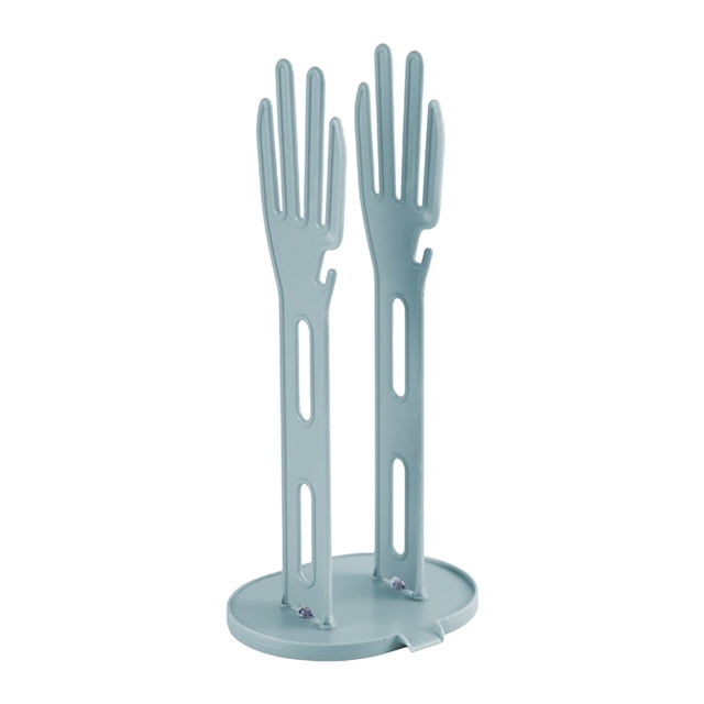 Dsscvnef Kitchen Glove Holder Drying Rack Dish Gloves Organizer with Tray Reusable Storage Solution for Countertop Space Saving