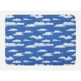 thumbnail image 1 of Cloud Bath Mat, Abstract Illustration of Modern Technique Computer Drawn Clouds, Plush Bathroom Decor Mat with Non Slip Backing, 29.5" X 17.5", Cobalt Blue Pale Blue, by Ambesonne, 1 of 2