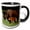 Black/White, variant on 3drose, Theodore Roosevelt National Park, American Bison and Calf, 11oz Mug