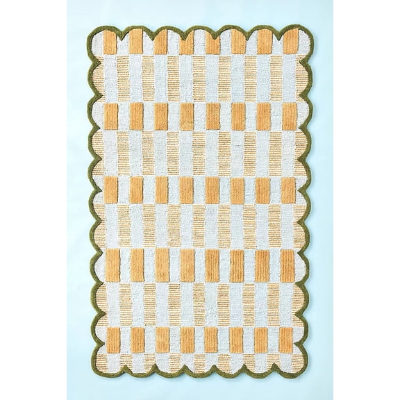 Hand Tufted Woollen Rugs Matilda Goad Wool Tufted Scalloped Rug