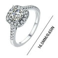thumbnail image 1 of WREESH Luxury Shiny Rhinestone Ring Simulation Gemstone Alloy Ring Jewelry Accessories Personalized Gift Ladies Birthday Valentine's Day Anniversary, 1 of 1