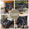 thumbnail image 6 of Black Marble Large Tapestry for Bedroom Wall Hanging Tapestry,Vintage Minimalism White Abstract Texture Ceiling Backdrop Tapestries Poster Blanket Wall Decor for Teens Room Living Room Dorm 85" x 90", 6 of 8