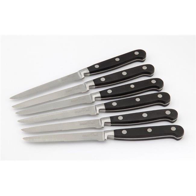 Steak Knives with Half Serrated Blade Set of 6