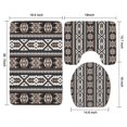 thumbnail image 3 of Brown Triangular Geometric Pattern Bathroom Rugs Sets 3 Piece,Toilet Cover Set,Absorbent Non Slip Bathroom Mats Sets with U-Shaped Contour Rug Toilet Rug Set, 3 of 5