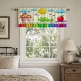 thumbnail image 2 of SPXUBZ Rainbow Crayon Window Valance Colorful Kitchen Curtain Valance Rod Pocket Home Decor, 2 of 5