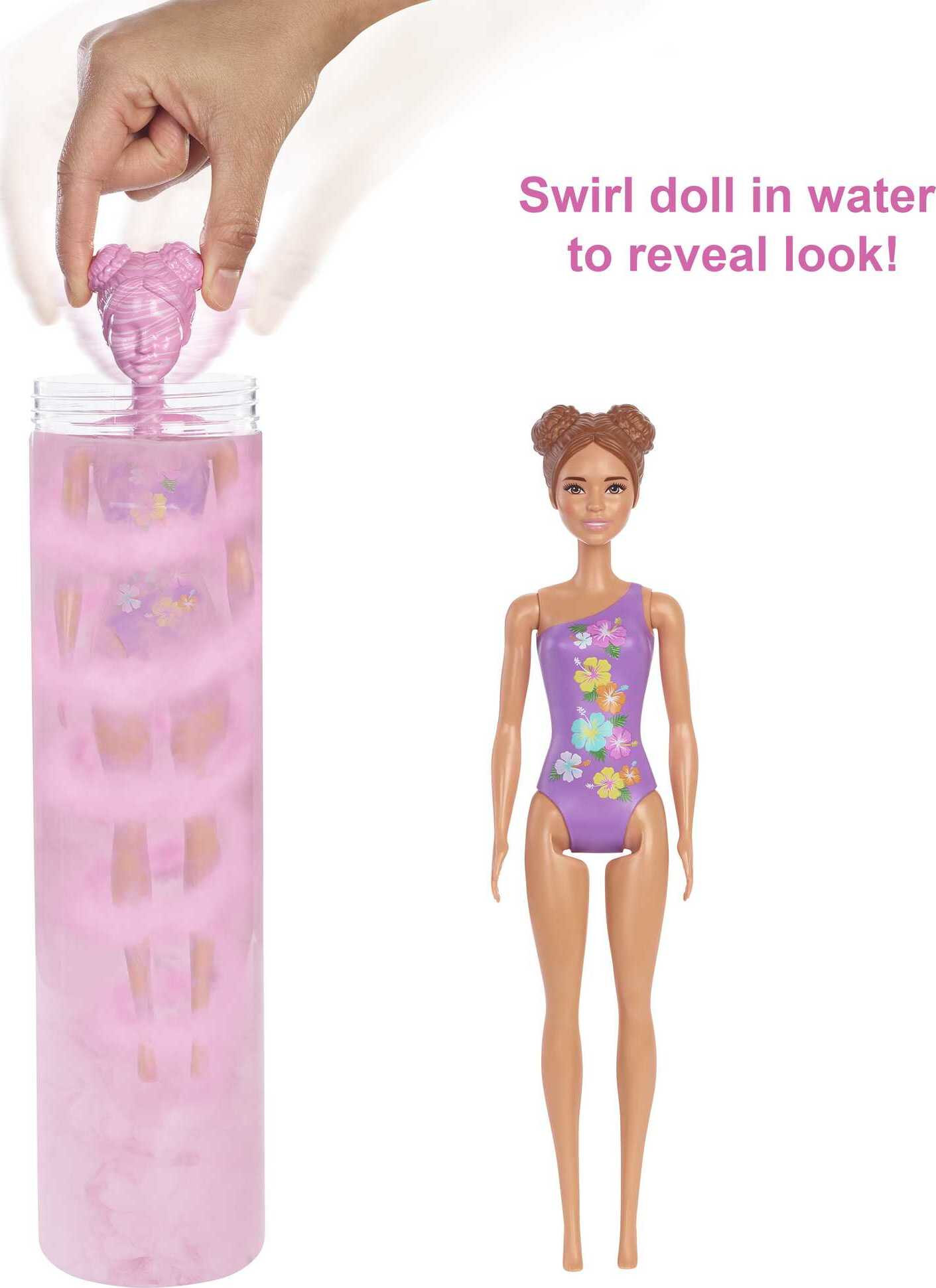 Barbie Color Reveal Doll With 7 Surprises, Sand & Sun Series, Marble Pink Color - image 4 of 9