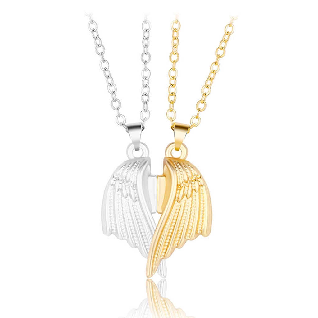 best friend angel wing necklace