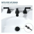 thumbnail image 6 of WOWOW 8 in. Widespread Double Handle High Arc Bathroom Faucet with Drain Kit included in Matte Black, 6 of 7