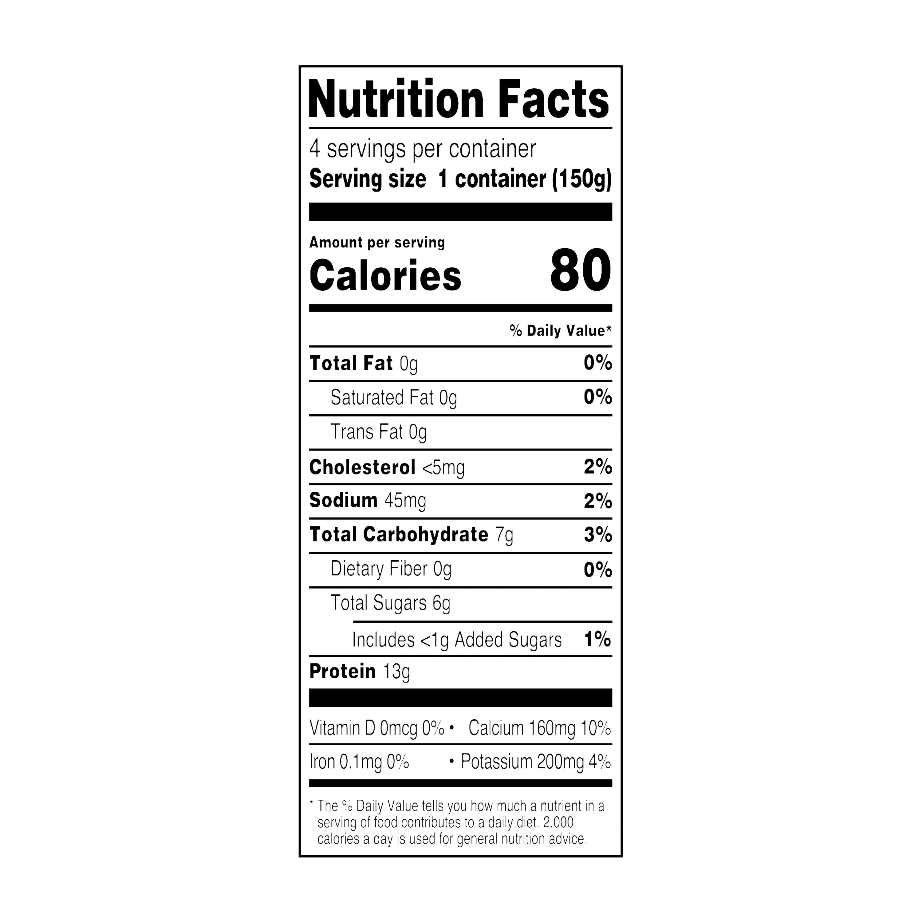 Great Value Light Strawberry Nonfat Greek Yogurt, 5.3 oz Cups, 4 Pack
