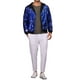 thumbnail image 2 of Chaqueta de lentejuelas INSPIRE CHIC para hombre, de manga larga, con cremallera, chaqueta con lentejuelas brillantes metálicas, talla XL, azul, 2 of 5
