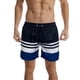 thumbnail image 1 of pstuiky Abreviatura para hombres, Pantalones cortos de playa con estampado de rayas elásticas y cordón ajustable para hombre Pantalones cortos de entrenamiento, 1 of 7