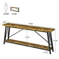 thumbnail image 5 of Tribesigns 70.9" Extra Long Sofa Table Behind Couch, Industrial Console Table for Hallway, Brown, 5 of 5