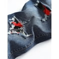 thumbnail image 4 of HAOMEILI Men's Skinny Jeans Casual Slim-fit Straight Printed Denim Pants, 4 of 6