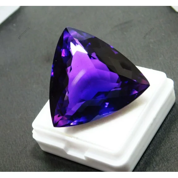 Purple Natural Amethyst 49.00 Ct Loose Gemstone Trillion Cut Huge Size