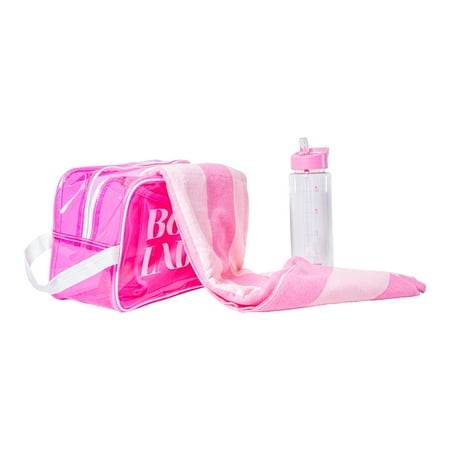 Silver One Water Resistant Active Kit Gym Sports Bag - Includes Water Bottle and Gym Towel