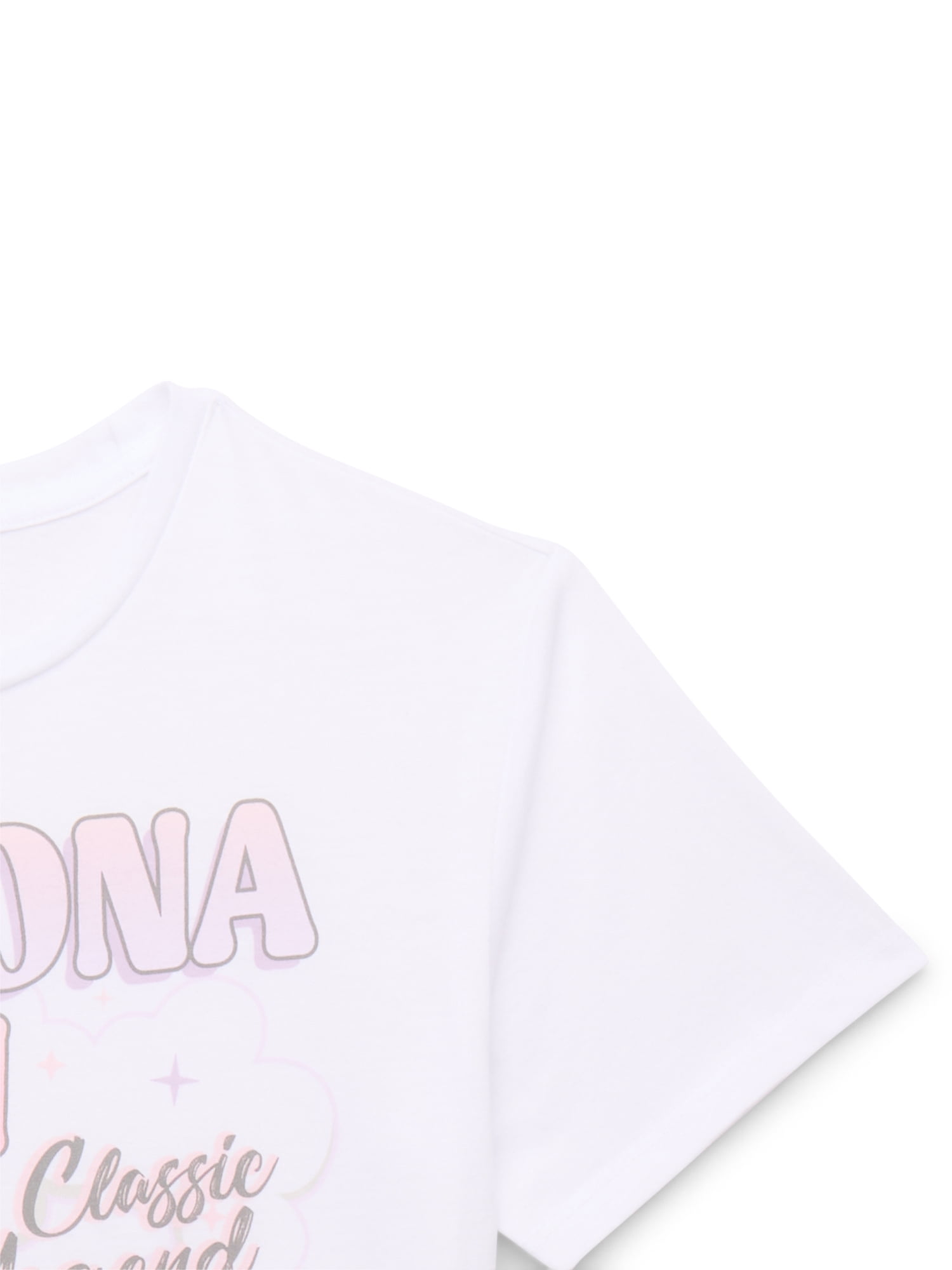 Wonder Nation Girls Daytona Beach Graphic Tee with Short Sleeves, Sizes 4-18